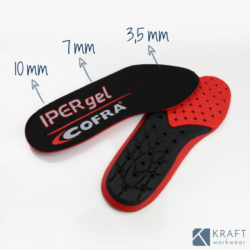 Semelle ergonomique en gel pour chaussure de sécurité