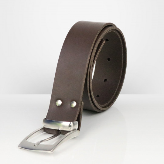 Ceinturon en cuir une broche FHB marron