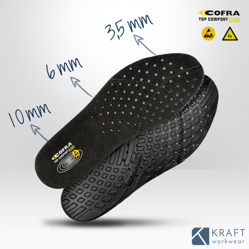 Semelle ESD ergonomique Cofra
