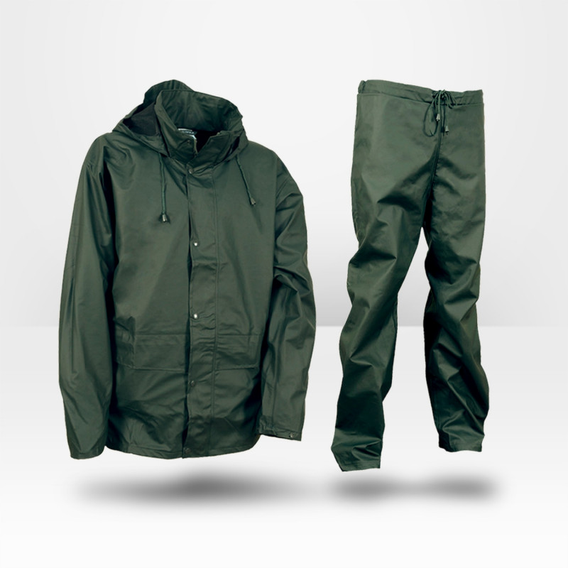 Veste et pantalon de pluie vert armée Cofra Rainfall