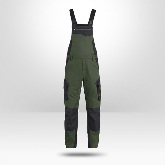 Salopette de paysagiste FHB Pascal vert noir