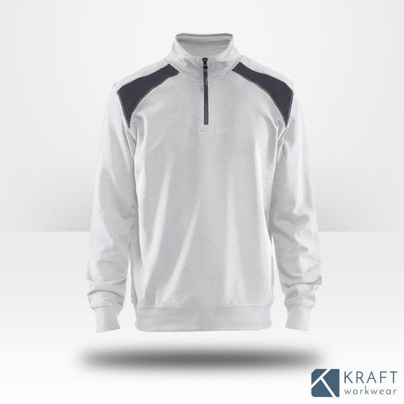 Sweat-shirt blanc peintre et plaquiste Blaklader