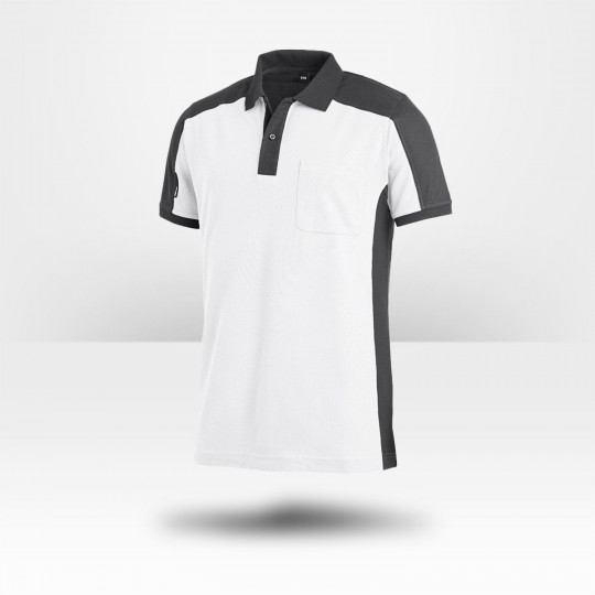 Polo bicolore FHB Konrad blanc