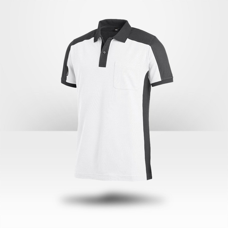 Polo bicolore blanc FHB Konrad