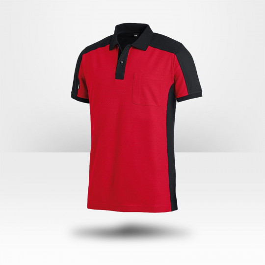 Polo bicolore FHB Konrad rouge