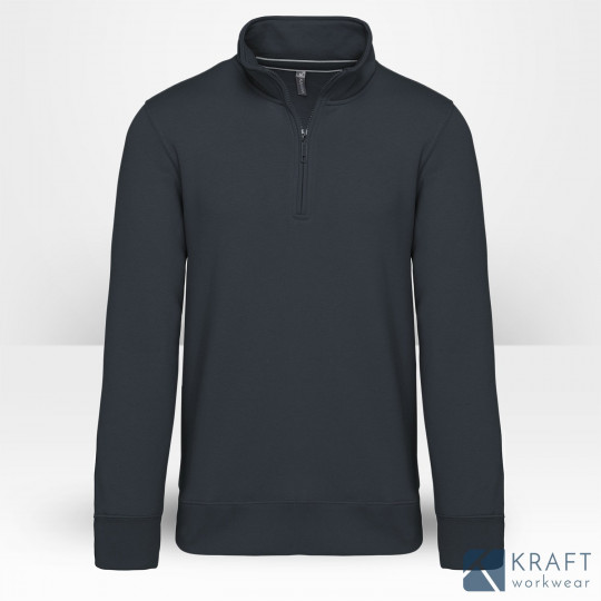 Sweat-shirt de travail col zippé personnalisable