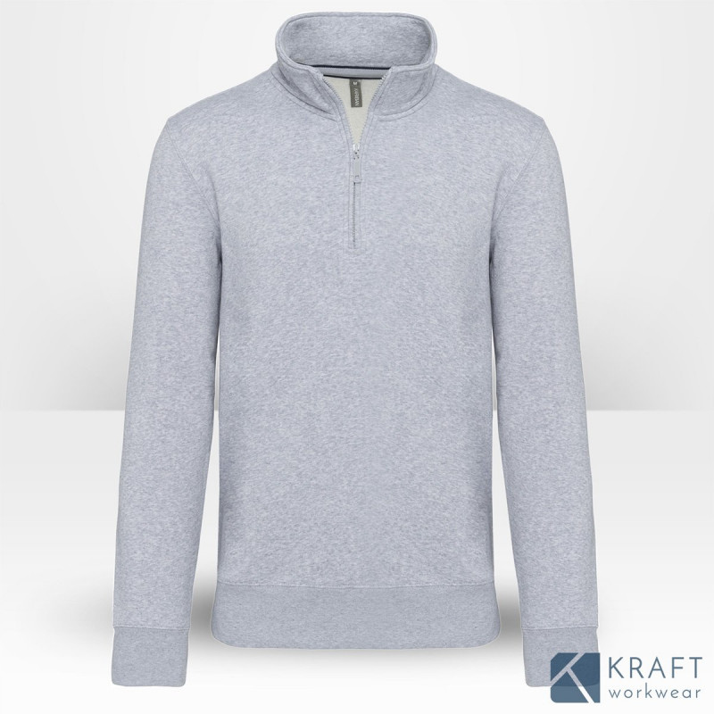 Sweat-shirt de travail col zippé personnalisable