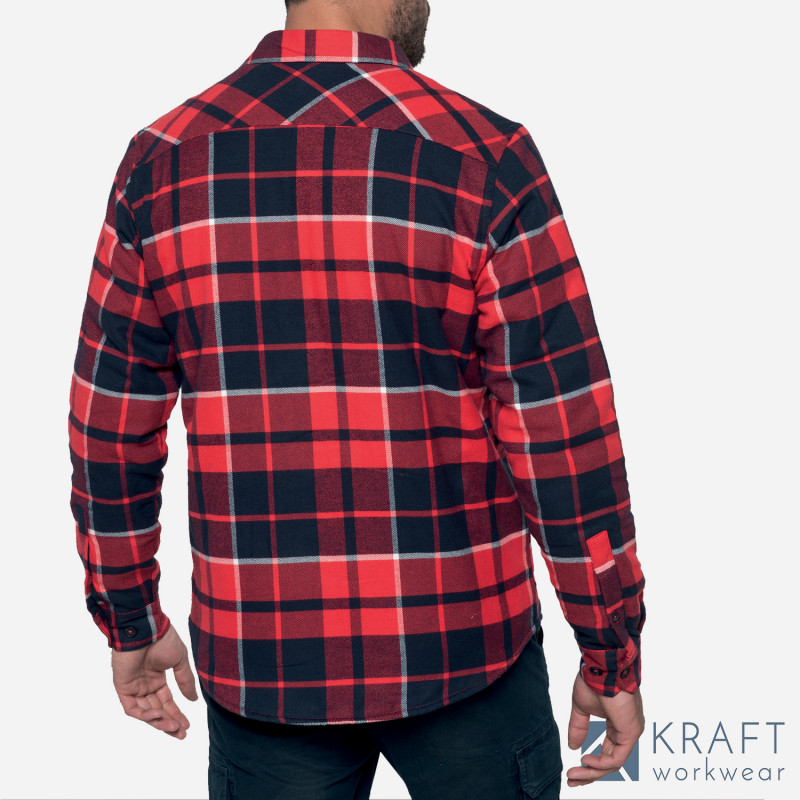 Chemise de travail à carreaux doublée Sherpa