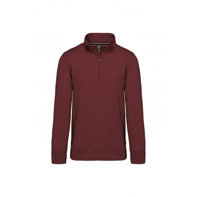 Sweat-shirt de travail col zippé personnalisable
