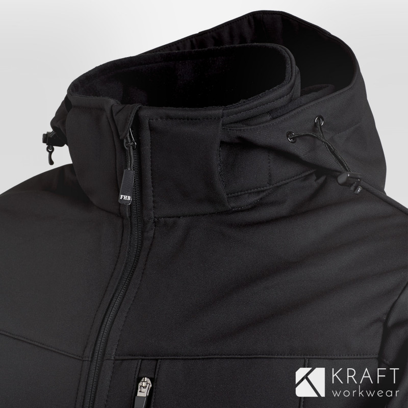 Veste de travail softshell noire FHB Jannik