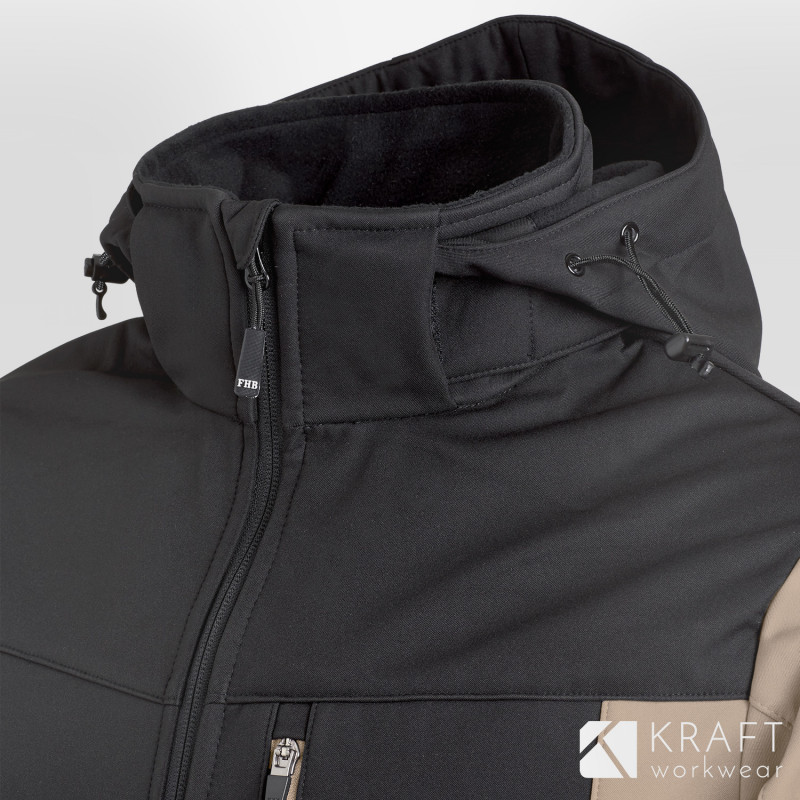 Veste de travail softshell beige FHB Jannik