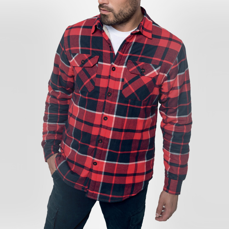 Chemise de travail à carreaux doublée Sherpa