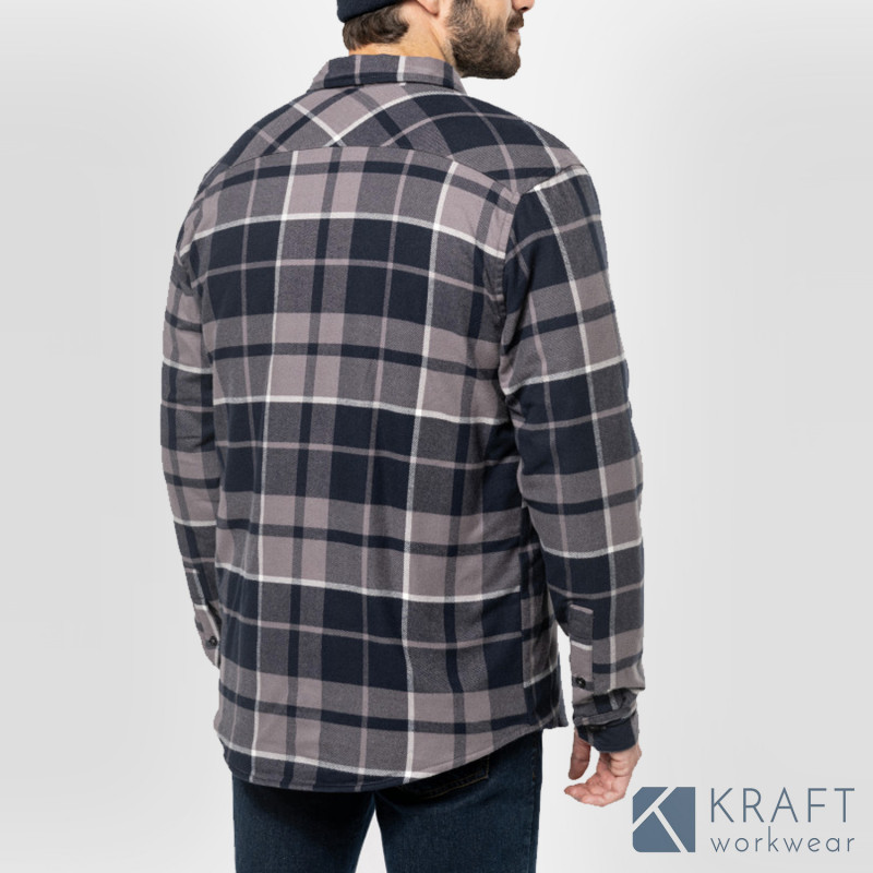 Chemise de travail à carreaux doublée Sherpa