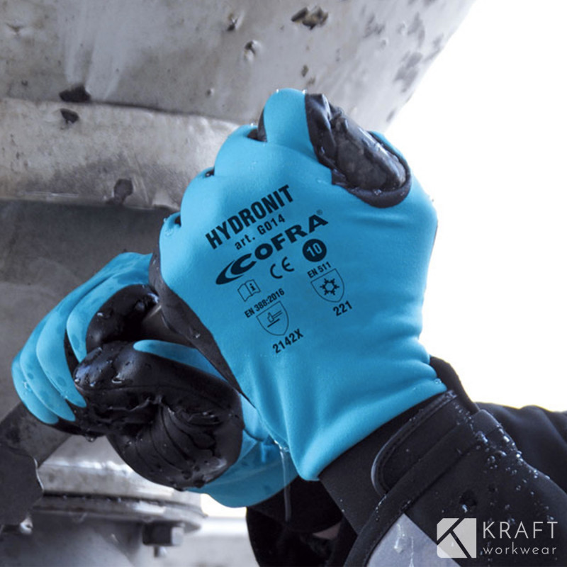 Gants nitrile anti-froid Cofra Hydronit (lot de 12)