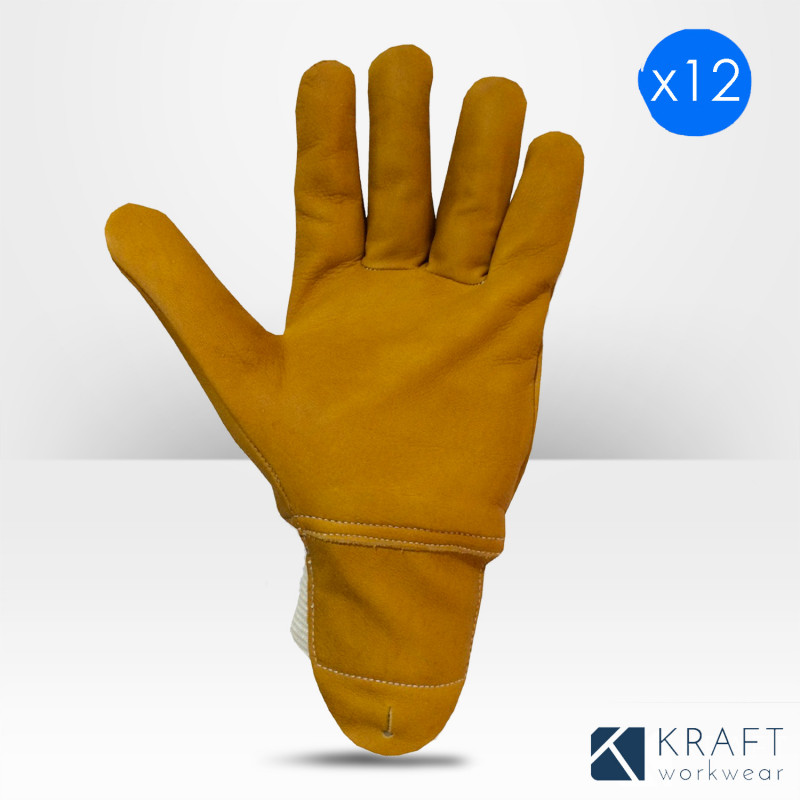 Gants de travail en cuir Manusweet (lot de 12)