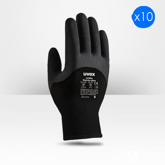 Gants anti froid Thermo Plus Uvex (lot de 10)