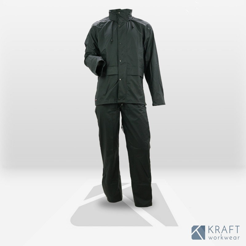 Veste et pantalon de pluie vert armée Cofra Rainfall