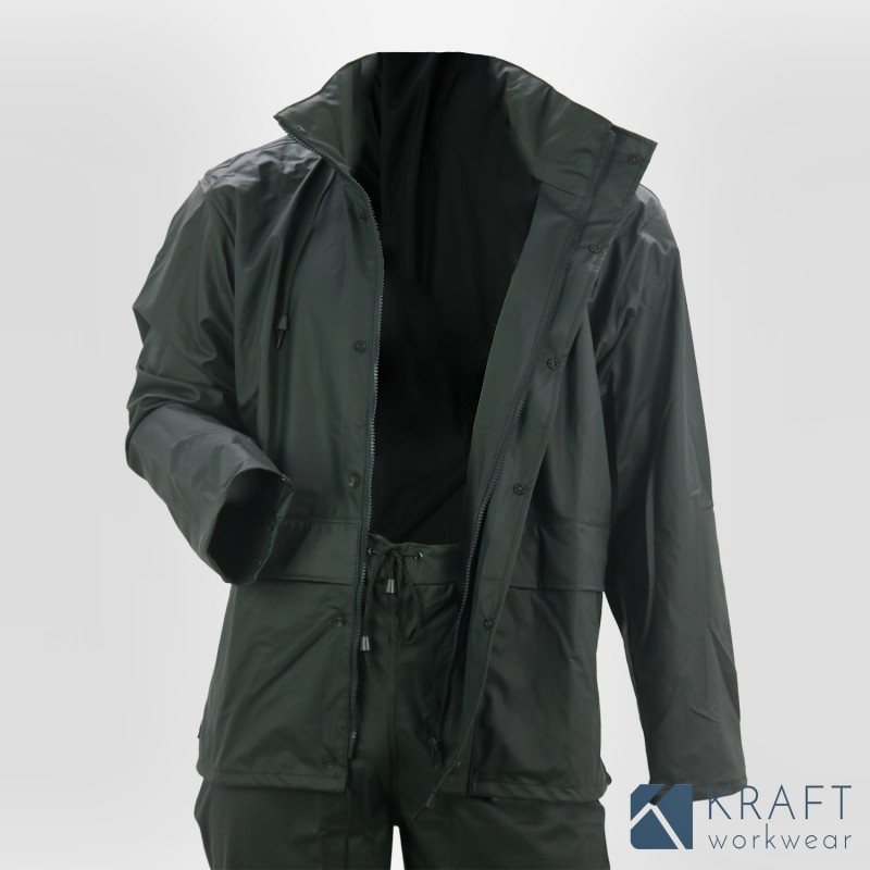 Veste et pantalon de pluie vert armée Cofra Rainfall