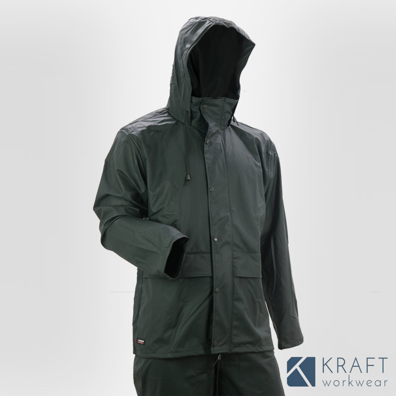 Veste et pantalon de pluie vert armée Cofra Rainfall