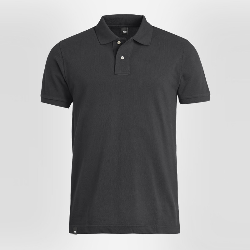 Polo noir 100% coton FHB Daniel