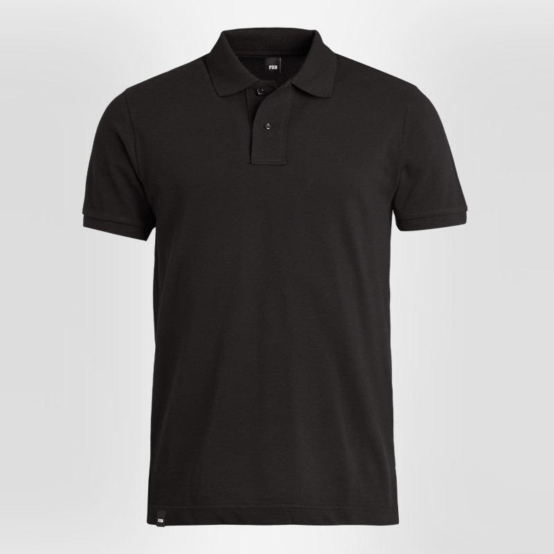 Polo noir 100% coton FHB Daniel