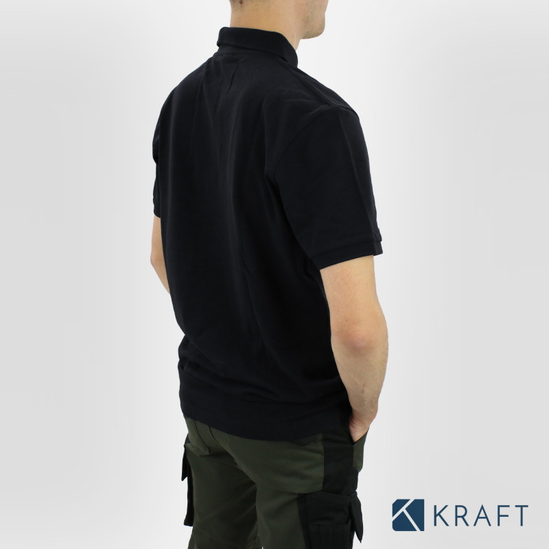 Polo noir 100% coton FHB Daniel