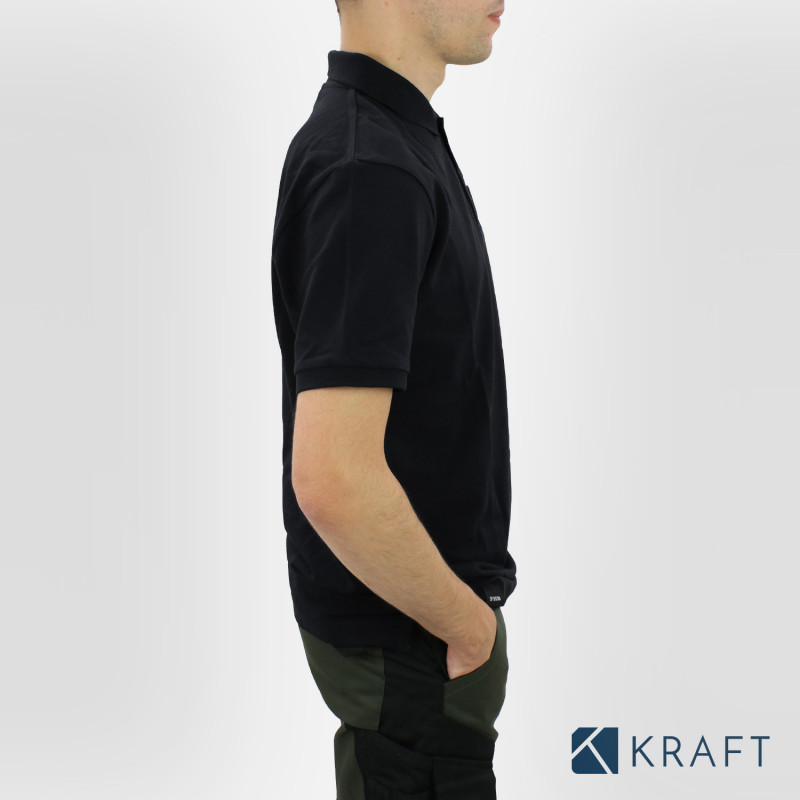 Polo noir 100% coton FHB Daniel