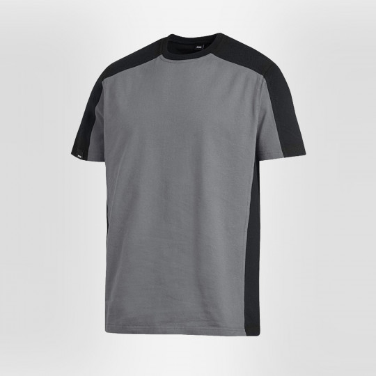 T-shirt bicolore 100% coton Marc gris noir