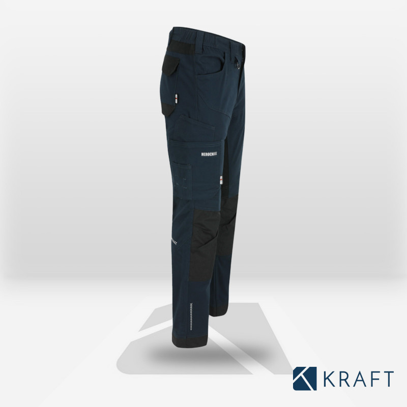 Pantalon de travail stretch avec poches genouillères Herock Xeni