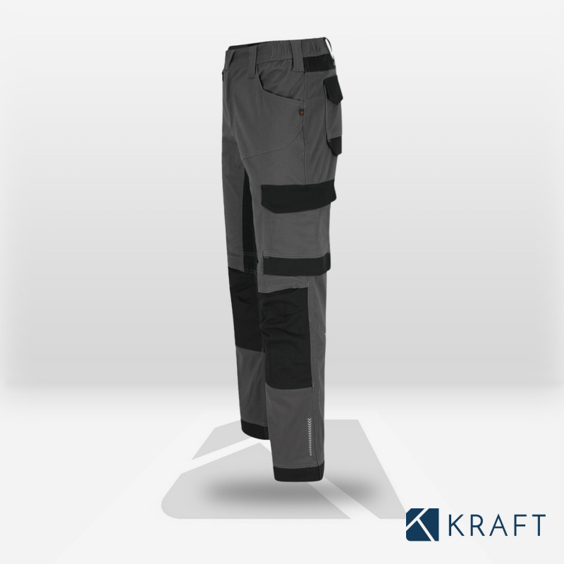 Pantalon de travail stretch avec poches genouillères Herock Xeni