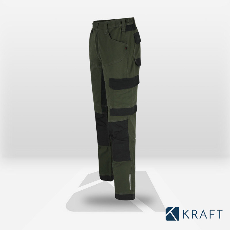 Pantalon de travail stretch avec poches genouillères Herock Xeni