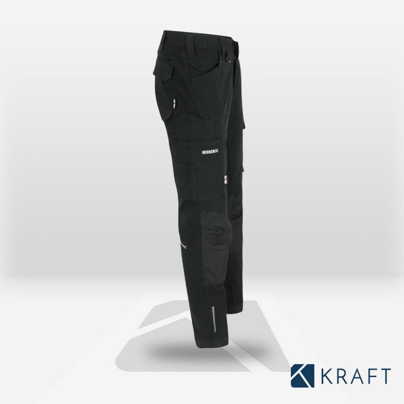 Pantalon de travail stretch avec poches genouillères Herock Xeni